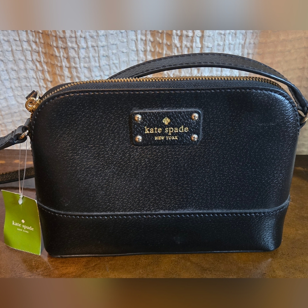 Kate Spade Black Textured Crossbody Bag